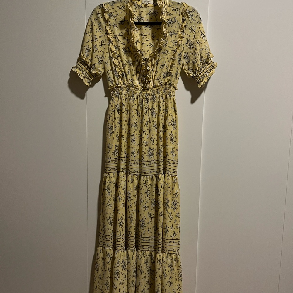Max Studio Yellow Floral Maxi Dress
